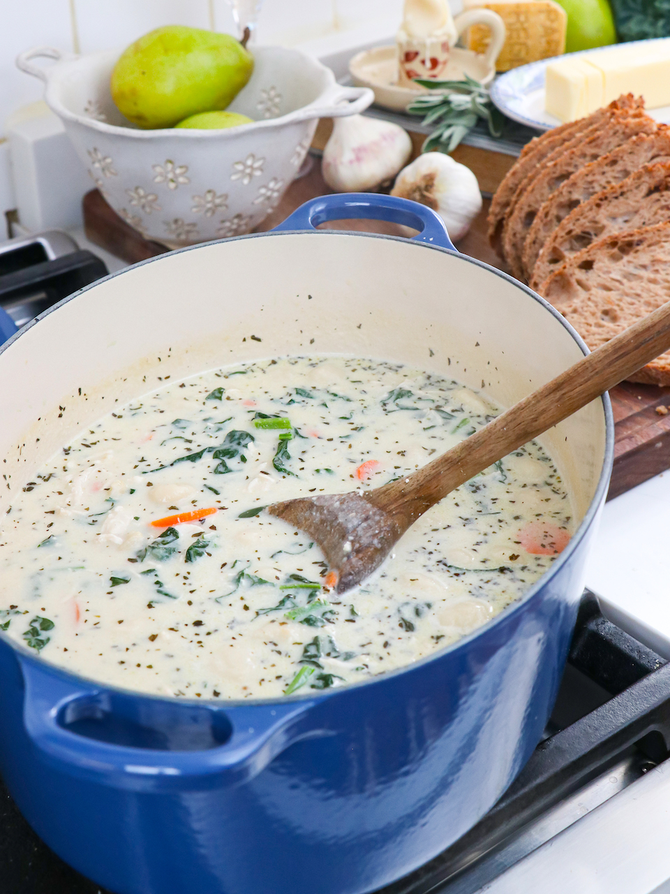Creamy Roasted Garlic Chicken Gnocchi Soup